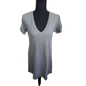 Z Supply Organic Cotton T-Shirt Dress Dusty Sage Minimalist Size Small